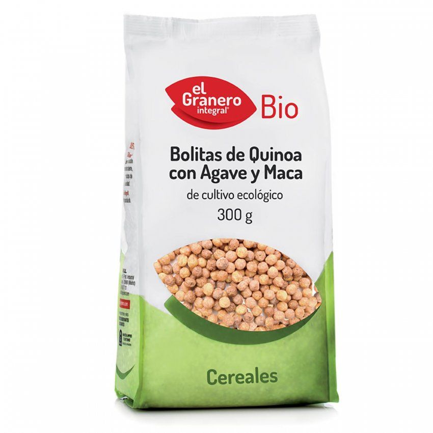 BOLITAS DE QUINOA CON AGAVE Y MACA BIO, 300 g