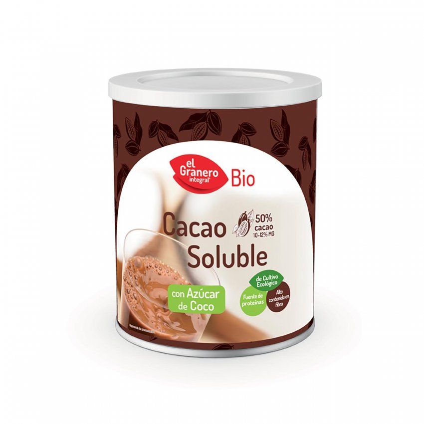 CACAO SOLUBLE CON AZUCAR DE COCO BIO, 350 g